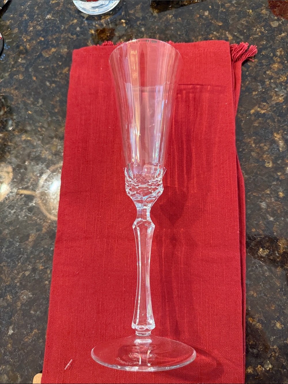 Richard Ginori Fleur Crystal Champagne Flute Ajka Crystal